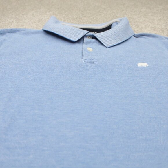 Banana Republic Polo Shirt Mens XL Blue Slim Fit Cotton Short Sleeve Pullover - Picture 4 of 12